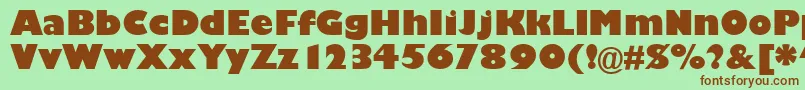 GarrisonKayo Font – Brown Fonts on Green Background