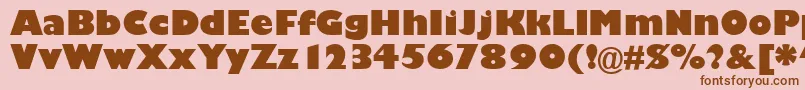 GarrisonKayo Font – Brown Fonts on Pink Background