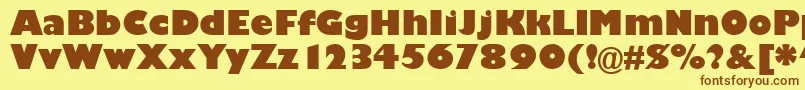 GarrisonKayo Font – Brown Fonts on Yellow Background