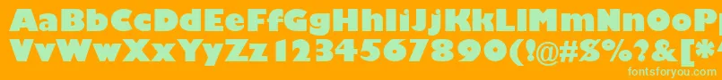 GarrisonKayo Font – Green Fonts on Orange Background