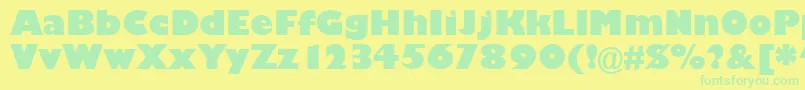GarrisonKayo Font – Green Fonts on Yellow Background