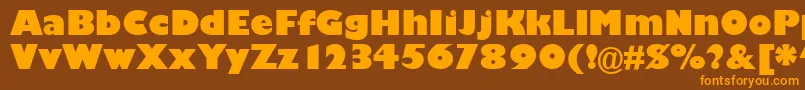 GarrisonKayo Font – Orange Fonts on Brown Background
