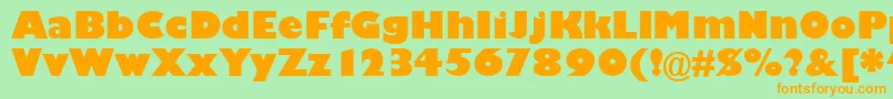 GarrisonKayo-Schriftart – Orangefarbene Schriften auf grünem Hintergrund