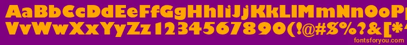 Шрифт GarrisonKayo – оранжевые шрифты на фиолетовом фоне