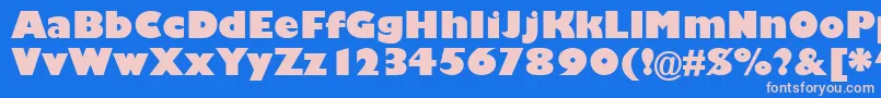 GarrisonKayo Font – Pink Fonts on Blue Background
