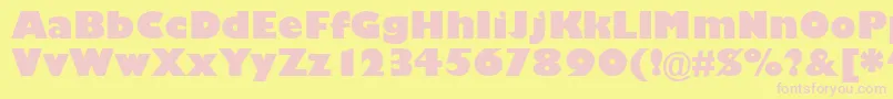 GarrisonKayo Font – Pink Fonts on Yellow Background