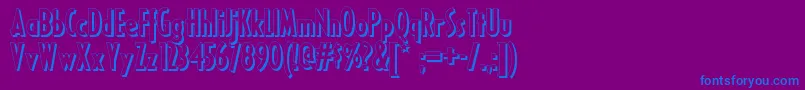 Ricksamericannf-fontti – siniset fontit violetilla taustalla