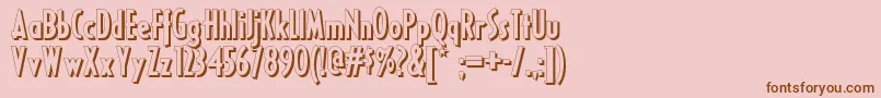 Ricksamericannf Font – Brown Fonts on Pink Background