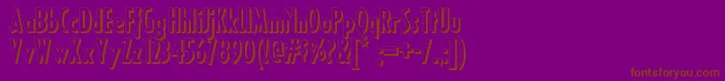 Ricksamericannf-fontti – ruskeat fontit violetilla taustalla