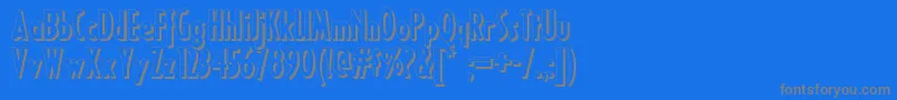 Ricksamericannf-fontti – harmaat kirjasimet sinisellä taustalla