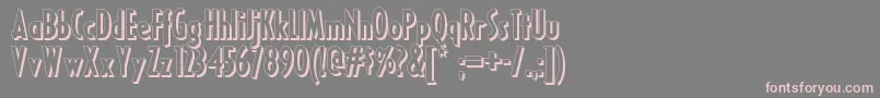 Шрифт Ricksamericannf – розовые шрифты на сером фоне