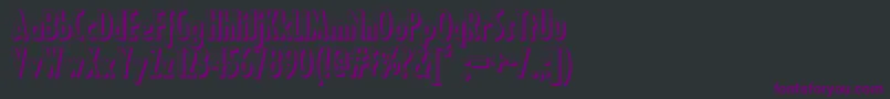 Ricksamericannf-fontti – violetit fontit mustalla taustalla