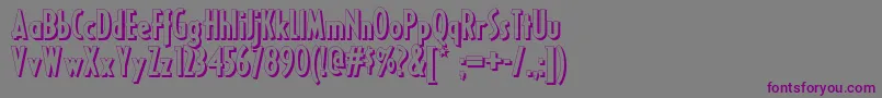 Ricksamericannf-fontti – violetit fontit harmaalla taustalla