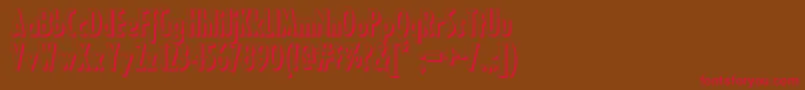 Ricksamericannf Font – Red Fonts on Brown Background