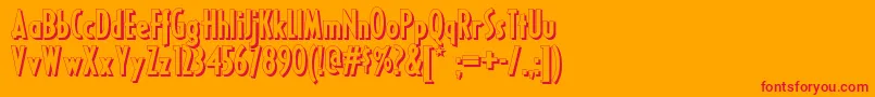 Шрифт Ricksamericannf – красные шрифты на оранжевом фоне