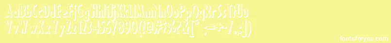 Ricksamericannf Font – White Fonts on Yellow Background