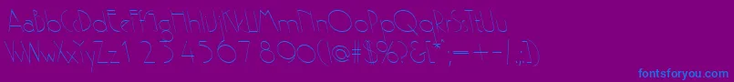 GatsbybackslantRegular Font – Blue Fonts on Purple Background