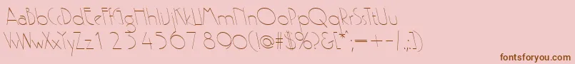 GatsbybackslantRegular Font – Brown Fonts on Pink Background