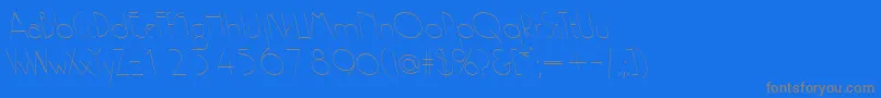 GatsbybackslantRegular Font – Gray Fonts on Blue Background