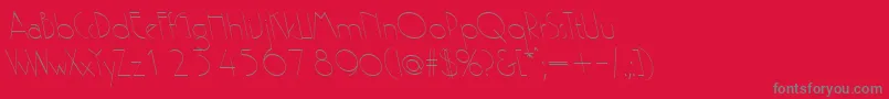 GatsbybackslantRegular Font – Gray Fonts on Red Background