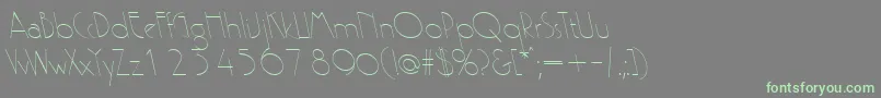 GatsbybackslantRegular Font – Green Fonts on Gray Background