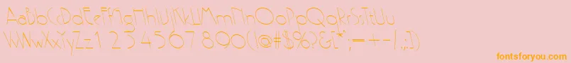 GatsbybackslantRegular Font – Orange Fonts on Pink Background