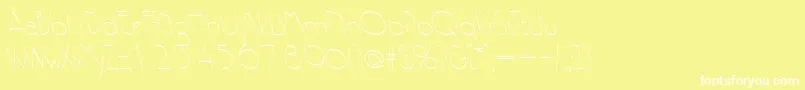 GatsbybackslantRegular Font – White Fonts on Yellow Background