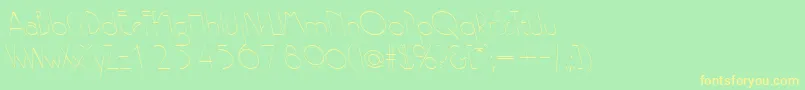 Police GatsbybackslantRegular – polices jaunes sur fond vert