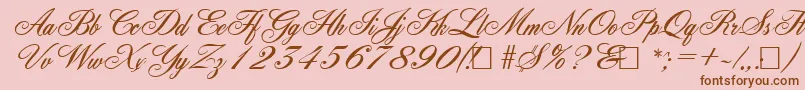 AncestorySf Font – Brown Fonts on Pink Background