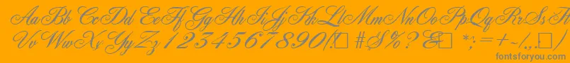 AncestorySf Font – Gray Fonts on Orange Background