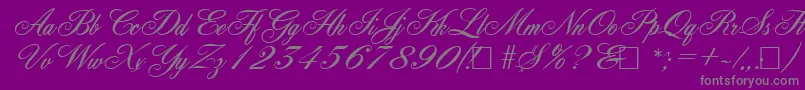 AncestorySf Font – Gray Fonts on Purple Background