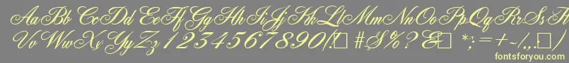 AncestorySf Font – Yellow Fonts on Gray Background