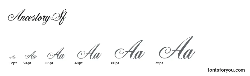 AncestorySf Font Sizes