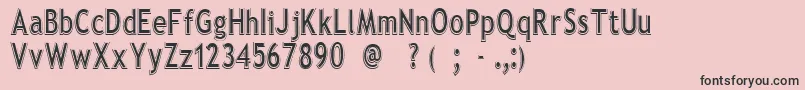 Fonte EleganteRegular – fontes pretas em um fundo rosa