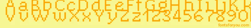 Chixat8 Font – Orange Fonts on Yellow Background