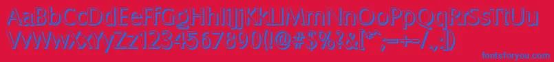 SalzburgshadowRegular Font – Blue Fonts on Red Background