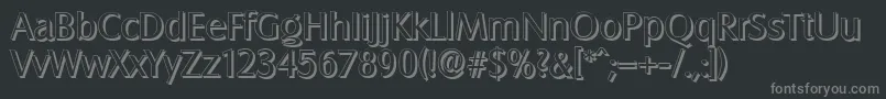 SalzburgshadowRegular Font – Gray Fonts on Black Background