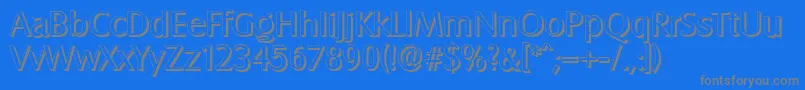 SalzburgshadowRegular Font – Gray Fonts on Blue Background