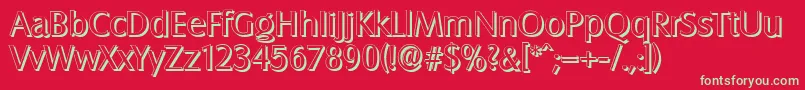 SalzburgshadowRegular Font – Green Fonts on Red Background