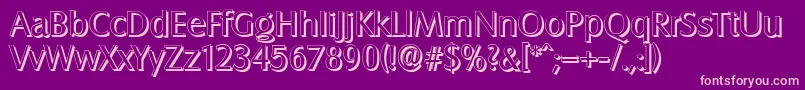 SalzburgshadowRegular-Schriftart – Rosa Schriften auf violettem Hintergrund