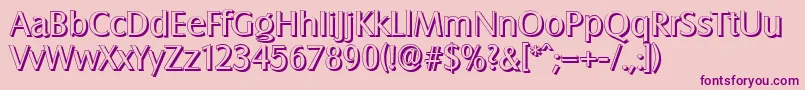 SalzburgshadowRegular-Schriftart – Violette Schriften auf rosa Hintergrund