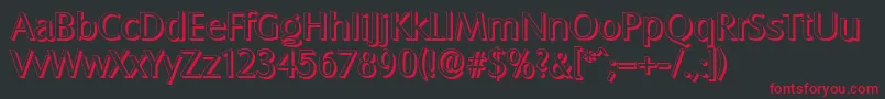 SalzburgshadowRegular-Schriftart – Rote Schriften auf schwarzem Hintergrund