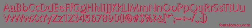 SalzburgshadowRegular Font – Red Fonts on Gray Background