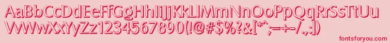 SalzburgshadowRegular Font – Red Fonts on Pink Background