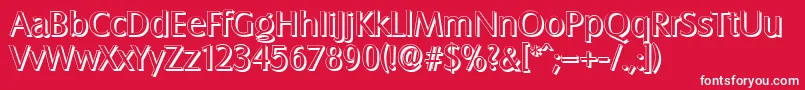 SalzburgshadowRegular Font – White Fonts on Red Background