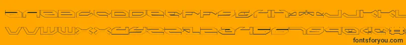 Taskforceo Font – Black Fonts on Orange Background
