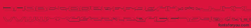 Taskforceo Font – Black Fonts on Red Background