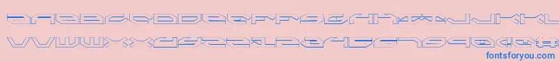 Taskforceo Font – Blue Fonts on Pink Background