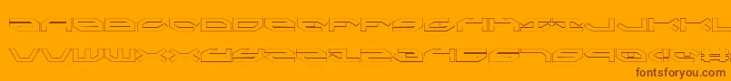 Taskforceo Font – Brown Fonts on Orange Background