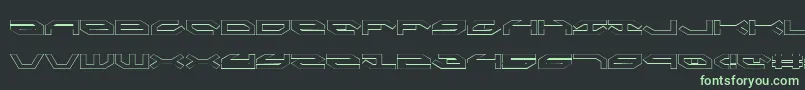 Taskforceo Font – Green Fonts on Black Background